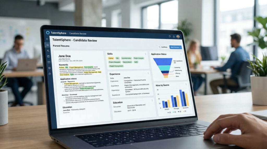  Diagram showing step-by-step how ATS parses a resume document